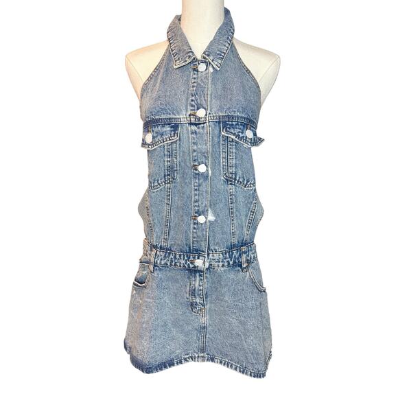 Signature 8 Dresses & Skirts - NWT Signature 8 Halter Style Jean Dress - Women's Large